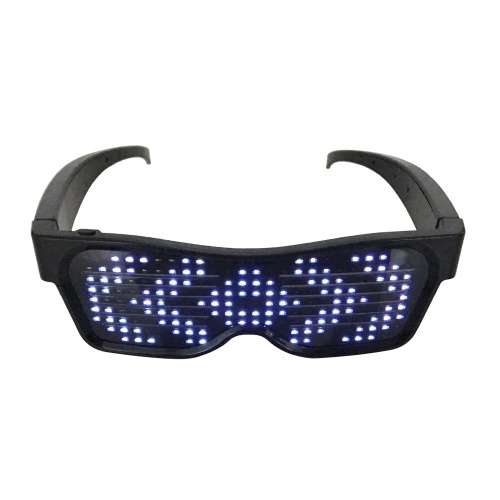 

LED Light up Glasses USB Rechargeable & Wireless with Flashing LED Display Glowing Luminous Glasses for Christmas Party Bars Rave Festival