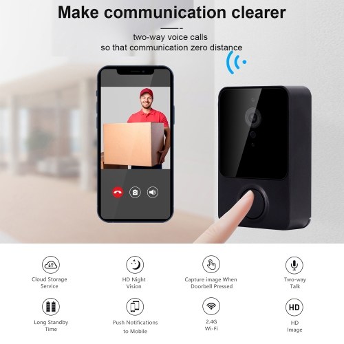 

480P Smart Video Doorbell 2.4G WiFi and APP Connection Two Way Audio