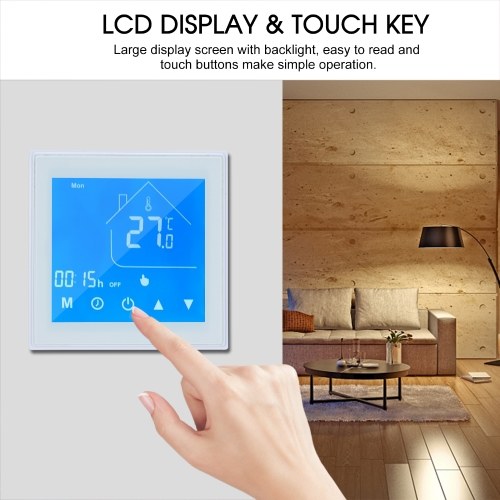 

Thermostat Temperature Controller LCD Display Week Programmable for Electric Underfloor Heating for Household