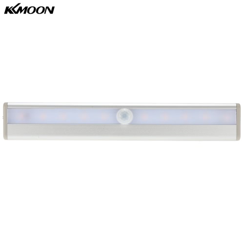 

KKmoon 10 LED Auto PIR Human Motion Induction Detector Light Bar Wireless Cabinet Wardrobe Closet Sensor Wall Night Lamp Yellow L