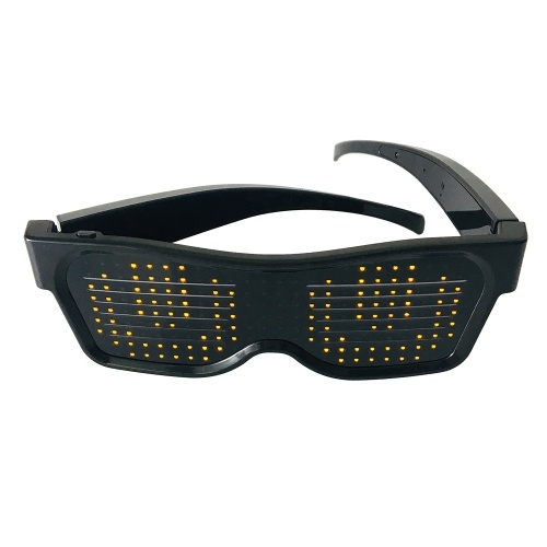 

LED Light up Glasses USB Rechargeable & Wireless with Flashing LED Display Glowing Luminous Glasses for Christmas Party Bars Rave Festival