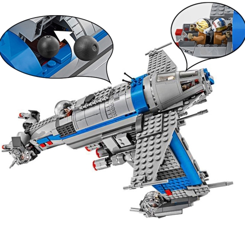 

LEPIN 05129 873pcs Звездные войны Эпизод VIII Сопротивление бомбардировщикам Звездные войны Космический корабль Строительные блоки Набор комплектов - Пакет из полиэтиленового пакета