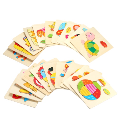 

Truck Shaped Puzzle Wooden Blocks Cartoon Toy for Children Baby Kids Intelligence Educational Toy