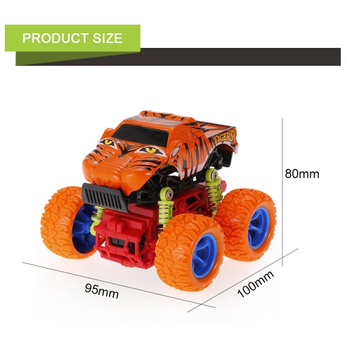 

1:34 Animal Inertia Car Toy Off-Road Car 4WD Alloy Big Wheels Shock Resistant Inertia Vehicle Colorful Friction Powered Car Toy