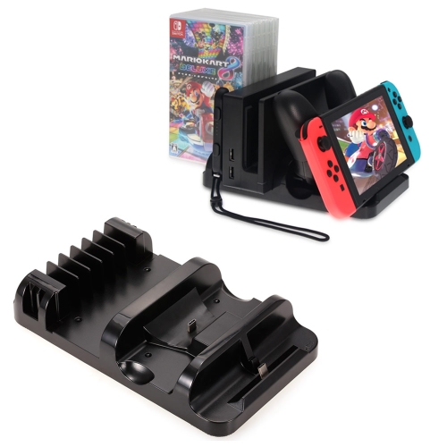 Supporto di ricarica multifunzionale con memoria disco di gioco per joystick N-Switch