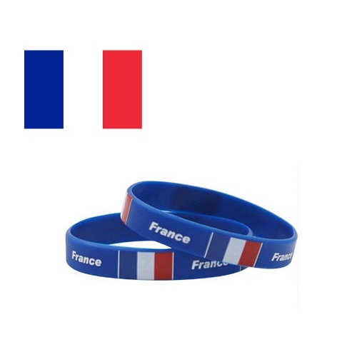 Bracelets Silicone Bracelets National Flags pour Coupe du Monde Russie 2018 - France