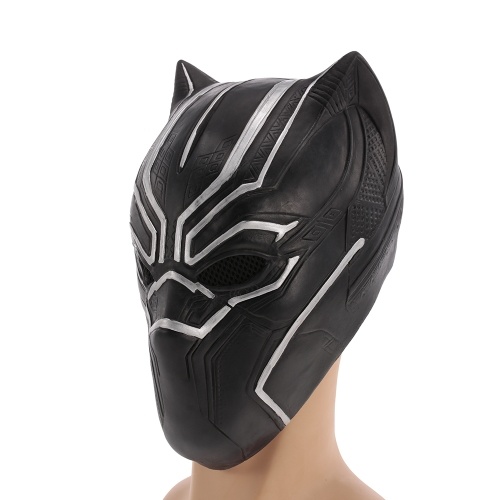 Black Panther Mask Superhero Latex Costume Mask Headgear for Halloween Cosplay Party Decoration Backroom Film Props