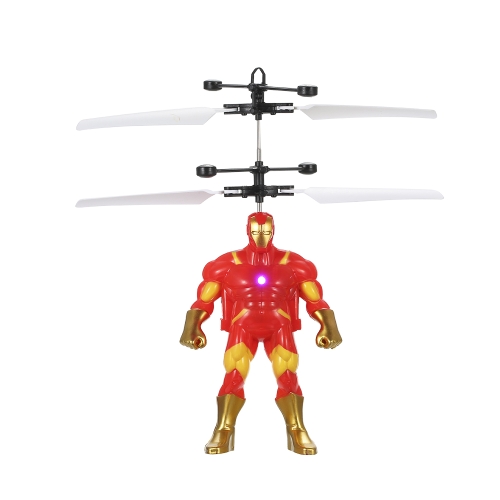Cool Flying Cartoon Figure based Electric Ball Helicopter Infrared Induction Toy Drone Lamp Children Toys Style 1