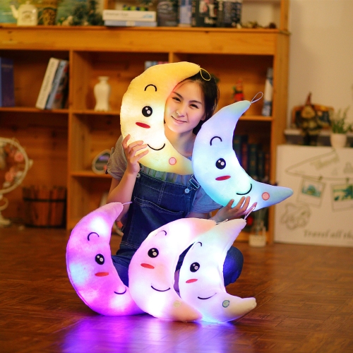 

Cute Colorful Sleep Luminous Soft Flashing LED Light Moon Pillow - Style 1 Only LED Light