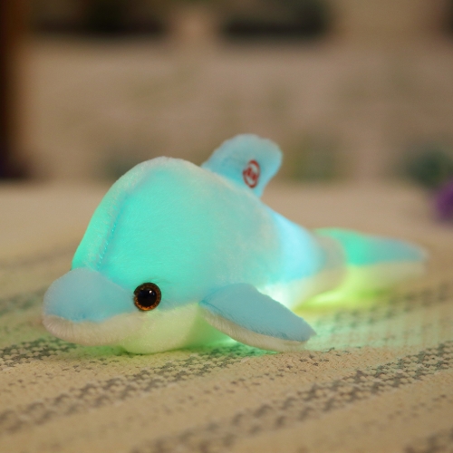 

Kids Fashion Soft LED Colorful Stuffed Plush Toy Pillow Cushion Cute Dolphin Animals Doll Girl Birthday Gift