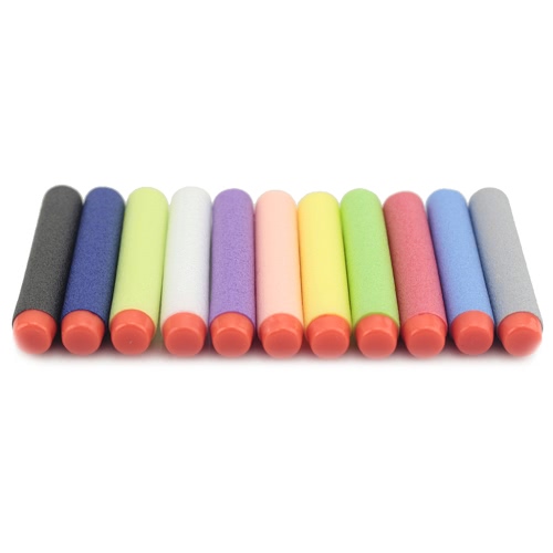 

White Refill Hollow Plastic Head Darts 50/100Pcs EVA Bullet for Nerf N-Strike Elite Blasters Toy Gun Clip Foam Bullets