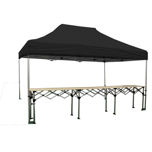 Stand buvette tente pliante 3x4.5m Alu 40/45mm + 1 comptoir pliant 4.5m