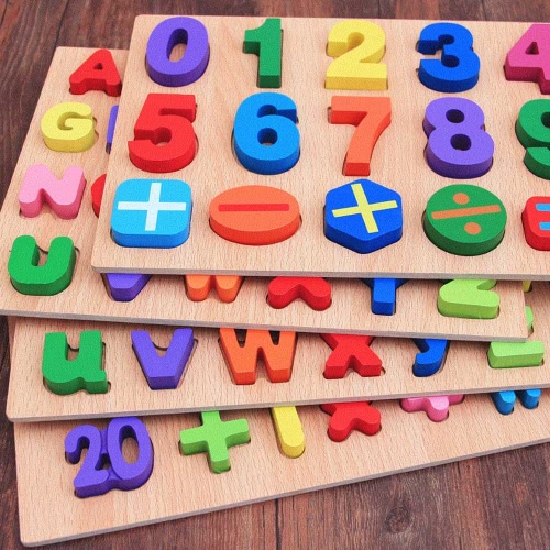 

Two Types of Wooden Number Peg Puzzle Board Hand Knob Peg Puzzle Wooden Chunky Puzzle Early Educational Toys for Kids