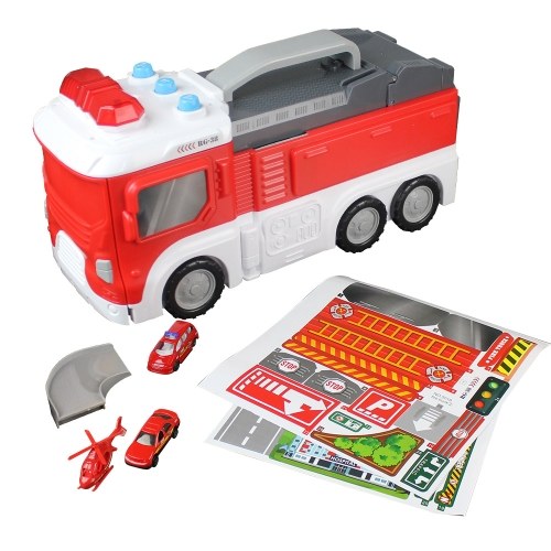 

Сборка Fire Truck Многофункциональный DIY Building Car