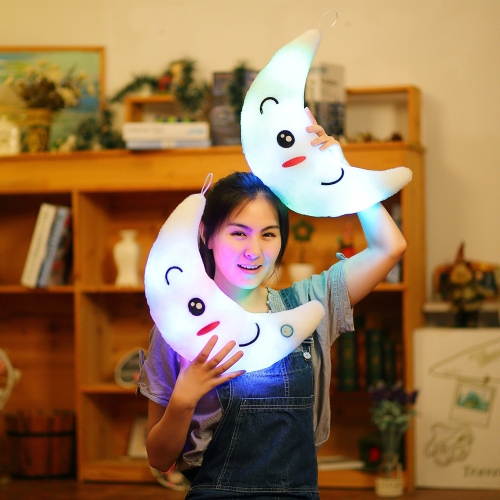 

Cute Colorful Sleep Luminous Soft Flashing LED Light Moon Pillow - Style 2 LED Light and Music Play
