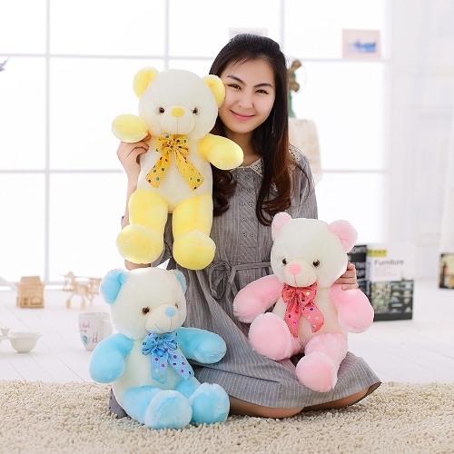 

50 * 35 * 18 см Красочный светодиодный фонарик Светящаяся медвежья мягкая плюшевая кукла - стиль 2 Светодиодный свет и музыкальная
