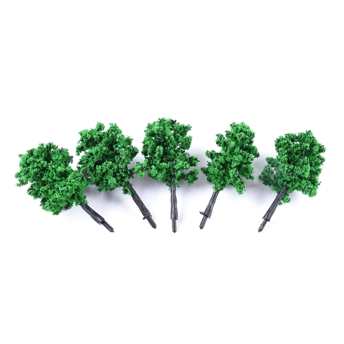 

10 Pcs Model Tree Plastic Miniature Landscape Scenery Train Railways Mini Layout Rainforest Trees Scale Style 1