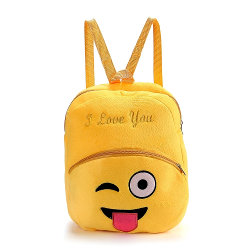 

Cute Emoji Emoticon Shoulder Bag Lovely School Child Bag Plush Toy Backpacks Satchel Rucksack Schoolbag Gifts for Boys Girls Kids