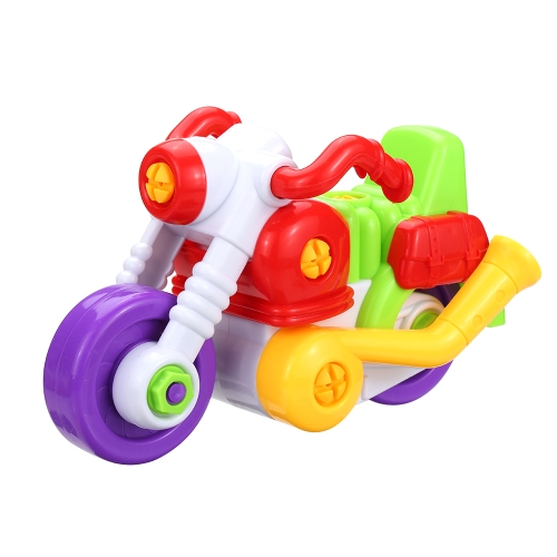 Simpim Pop Geschenk Kinder Kind Jungen Lustige Demontage Montage Klassisches Auto Spielzeug Motorrad mit Schraubenschlüssel Schraubendreher Kunststoff Stil 1