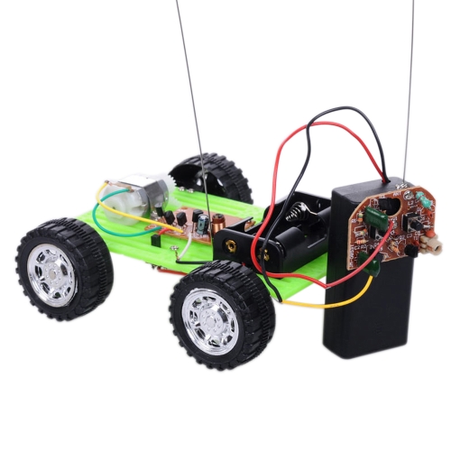 

Green Color 1 Pcs Mini Remote DIY Car Kit Children Educational Puzzle Gadget Hobby Robot Cars Funny Toy