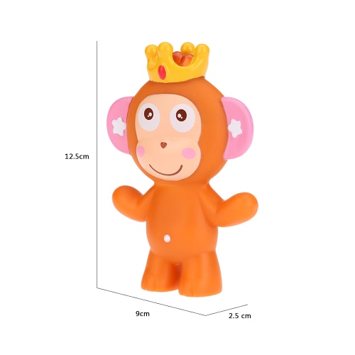 

Cute Squeaky Toy Sounding Toy Cartoon Monkey Animal Bath Toy Soft Rubber for Baby Water Fun