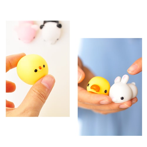 

Colorful Adorable Cute Animal Hand Wrist Squeezing Fidget Toys Squishy Mini Stress Relief Squeeze Doll Slow Risng Venting Ball