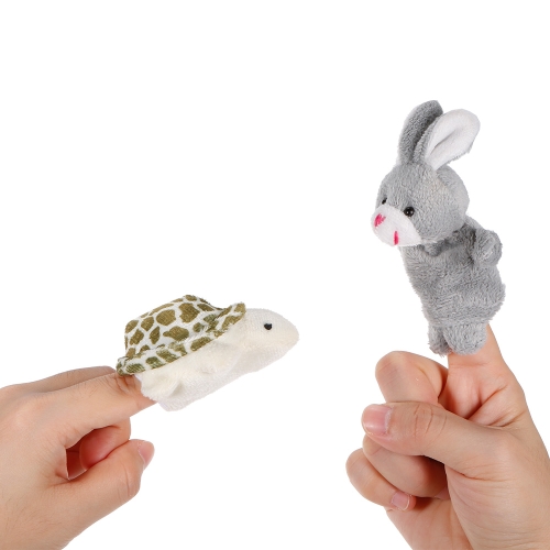 2pcs Animal Finger Puppet Cute Cartoon Plush Toys Finger Doll Child Baby Early Educational Toys