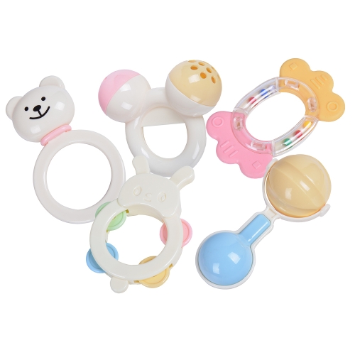 

GOODWAY 3205 Baby Hand Rattles Kit Teether Bed Bell Toys Kids Happy Buddy Newborns Gift