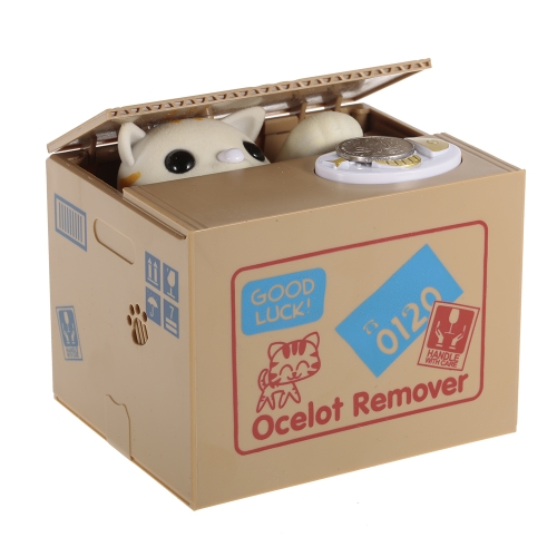 

Novelty Cat Steal Coins Piggy Bank Coin Box
