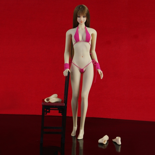 

1/6 12inch Super-Flexible Female Body Action Figure With Body Parts Bikini Stand