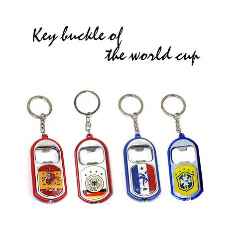 

2018 World Cup Keychain Alloy Pendant Bottle Opener with LED Light Football Fans Gift - Brazil