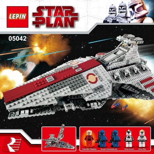 LEPIN 05042 1200pcs Star Wars Series Venator-class Republic Attack Cruiser Building Blocks Kit Set