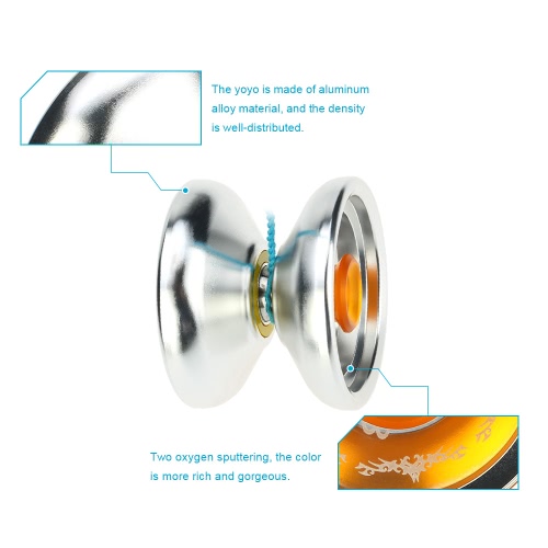 

Professional Magic Yoyo K3 Lighting Aluminum Alloy Metal Yoyo 8 Ball KK Bearing with Spinning String for Kids