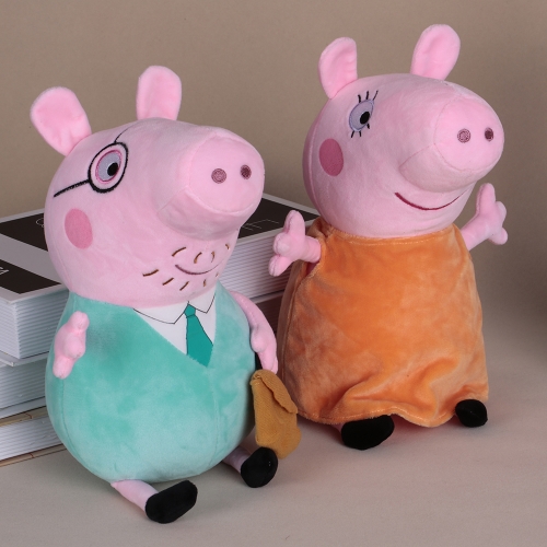 

Original Brand Peppa Pig 30cm Dad Stuffed Plush Toy Family Party Doll Christmas New Year Gift for Kids