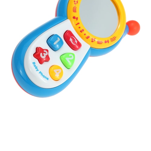 

Coolplay Baby Music Phone Toy Language Mobile Phone with Color Button and Mirror