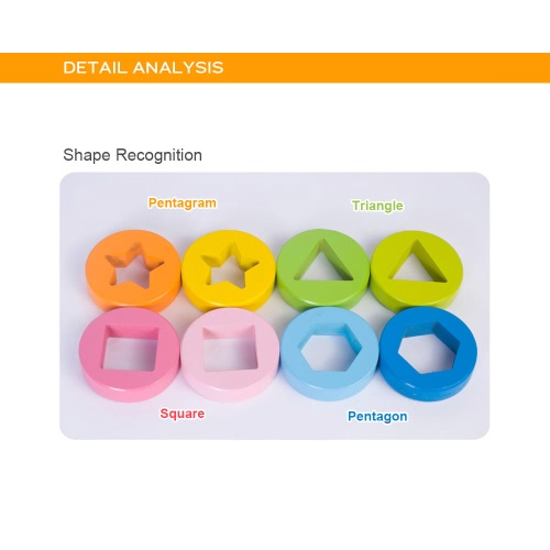 

Geometric Intelligence Board Rectangle Shape Board Geometric Sorting Block Educational Skill Improvement Wood Toys for Kids
