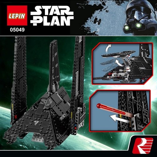 

LEPIN 05049 863 шт. Серия Звездных войн Серия имперских челночных комплектов Кренника