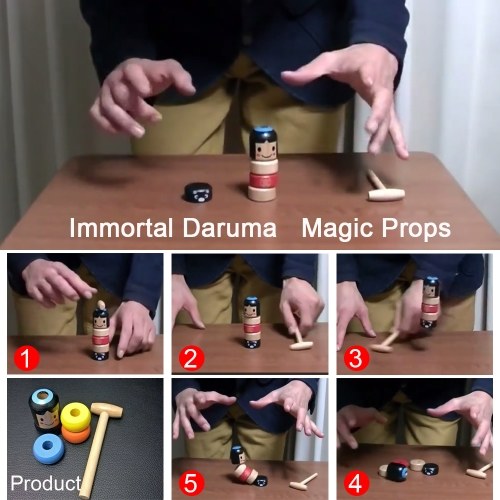 

Immortal Daruma Unbreakable Wood Man Stage Magic Props Magic Toy Magic Tricks Comedy Toy Accessory