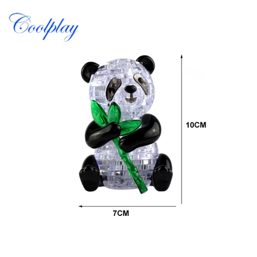 

Coolplay 3D Кристалл Puzzle Panda Модель Смазливая DIY Строительство Игрушка подарка Гаджет Кристалл Блоки