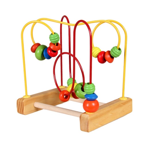 

Mini Wooden Around Beads Wooden Bead Maze Baby Intellectual and Brain Development Early Educational Toys for kids