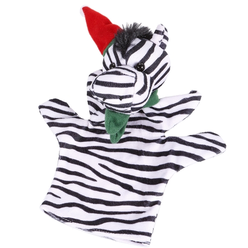 

Animal Hand Puppet Cute Cartoon Christmas Zebra Plush Toys Hand Plush Doll Child Christmas Gift Toys