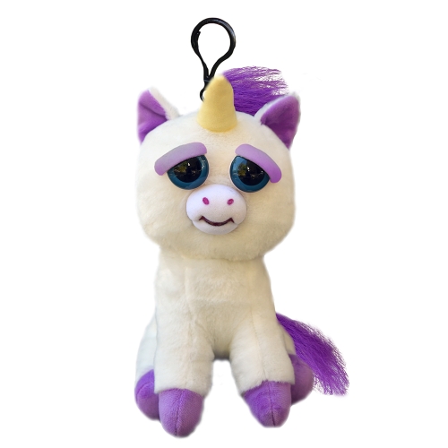 

Feisty Pets Mini Unicorn Glenda Glitterpoop Keychains Очаровательная плюшевая игрушечная игрушка поворачивает Feisty с помощью Squeeze