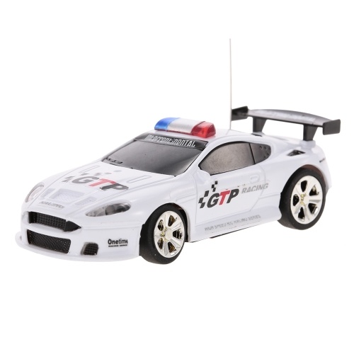 Создайте игрушки 2006D 1/58 Mini RC Автомобильная игрушка 2CH Пульт дистанционного управления Электрический полицейский автомобиль с музыкальным светом - 4 типа случайным образом доставлены