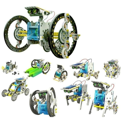 

14-in-1 High-tech Educational Science Solar Robot DIY Intelligence Toy Children Building Learning Kid's Gift