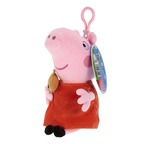 

Оригинальный бренд Peppa Pig 19cm Peppa Bag Pendant Keychain Фаршированный плюшевый игрушка Семейная вечеринка Рождественский новогодний подарок для детей