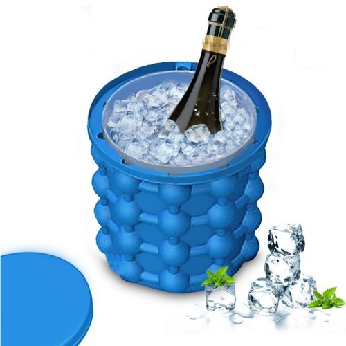 

Silicone Ice Cube Trays Freeze Mold Space Saving Ice Cubes Maker Mold Reusable Ice Buckets Cubes Bar Tools