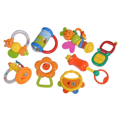 GOODWAY 3205 Baby Hand Rattles Kit Teether Bed Bell Toys Kids Happy Buddy Newborns Gift