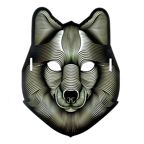 

Halloween LED Light Full-Face Mask Sound Активированный светящийся для фестиваля Party Halloween Carnivals Dance Ball Masquerades Cosplay Mask
