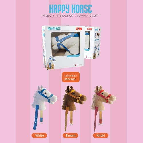 

Riding Horse Toy Simulated Galloping Sounds Tied on Plush Stuffed Doll for Kids Emotional Companionship Indoor and Outdoor Play