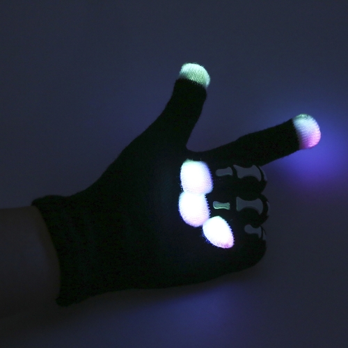 

1 Pair Colorful LED Luminous 6 Modes 15 LED lights Gloves